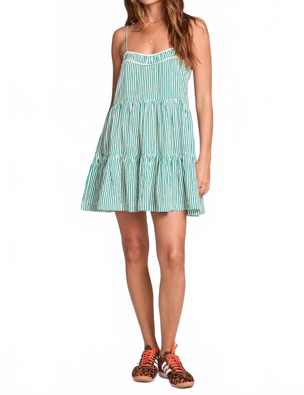 NEW SALTWATER LUXE genevieve mini dress in green